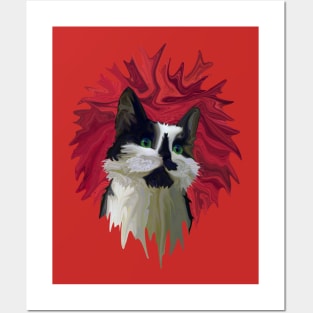 Tuxedo Cat Hits the Red Carpet Posters and Art